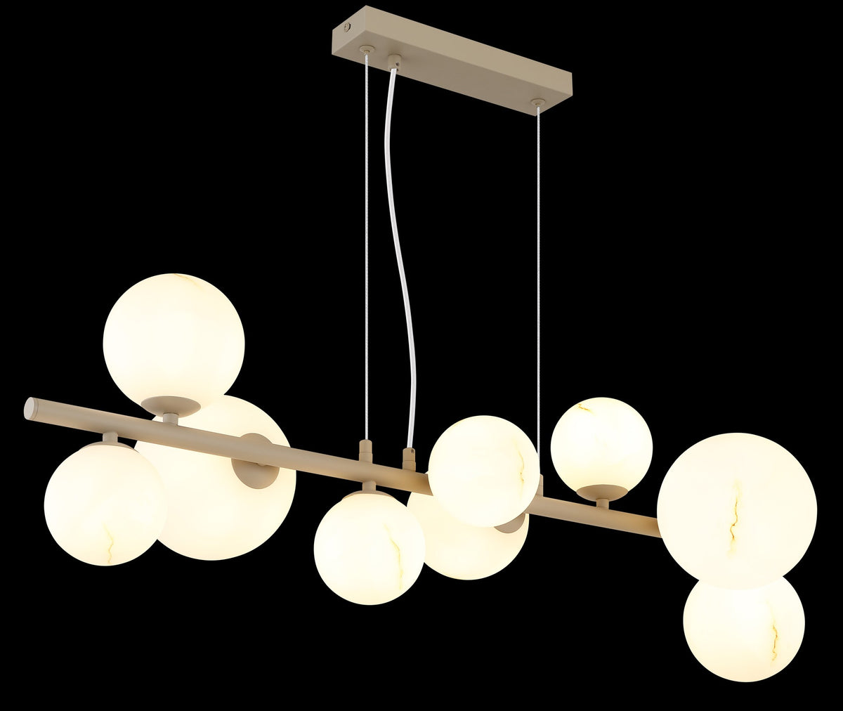 Lampadario metallico sabbia raffinato a 9 luci – immagine 4