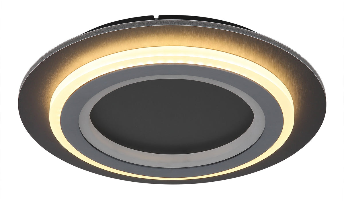 Elegantne must metalline LED 2 valgusega laelamp – pilt 3