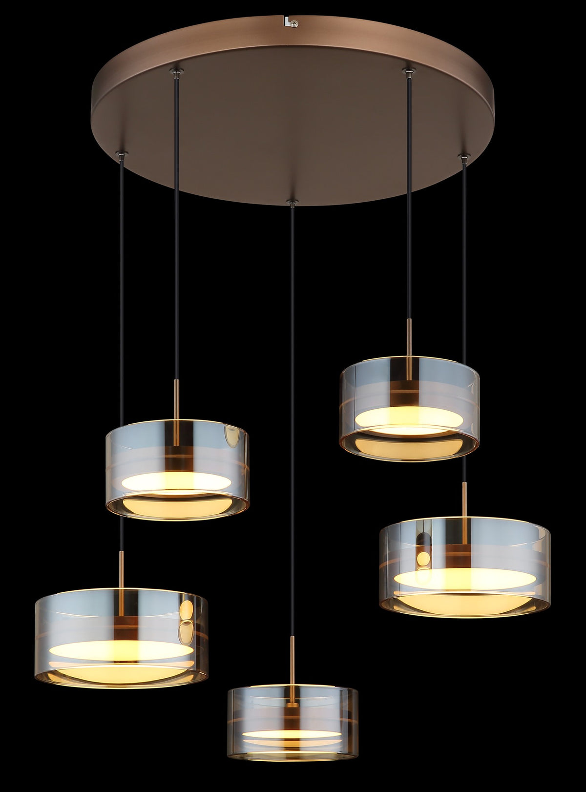 Lampada a sospensione LED di medie dimensioni color caffè – immagine 3