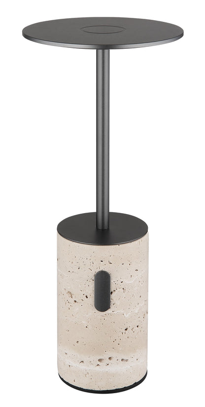 Lampada da tavolo LED in travertino grigio di medie dimensioni – immagine 1