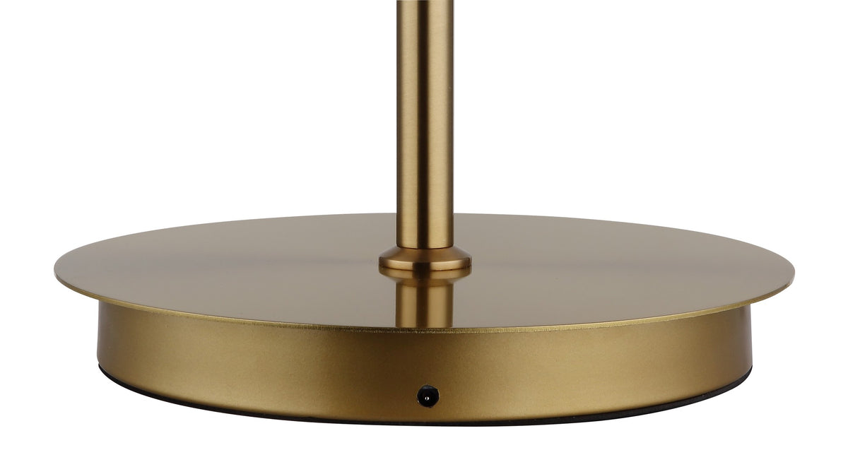 Luminária de chão LED em vidro dourado moderno – imagem 2