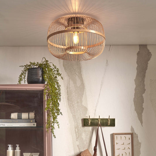 Loftlampe bambus natur GOOD&MOJO Hokkaido – stemningsbillede