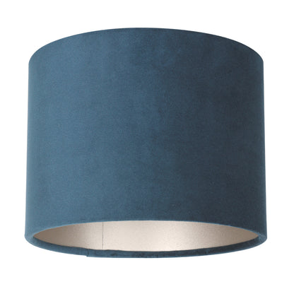 moderne-blauwe-velours-lampenkap-steinhauer-1-main-image