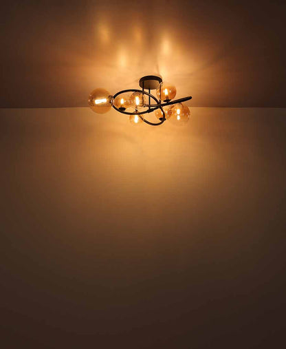 zwarte-hanglamp-8-amberglasbol-gedraaid-globo-tuberius-variant-image3