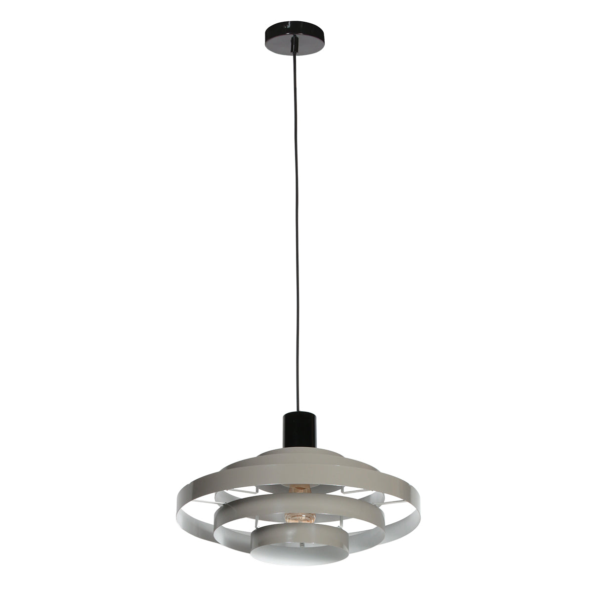 Сива висяща лампа Halo Cirque с пръстеновиден дизайн – изображение 1