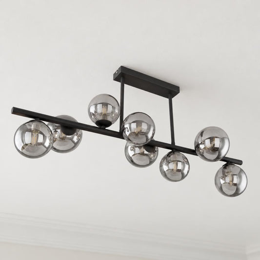 Riha Ceiling Light with Smoked Glass Spheres – lifestyle image