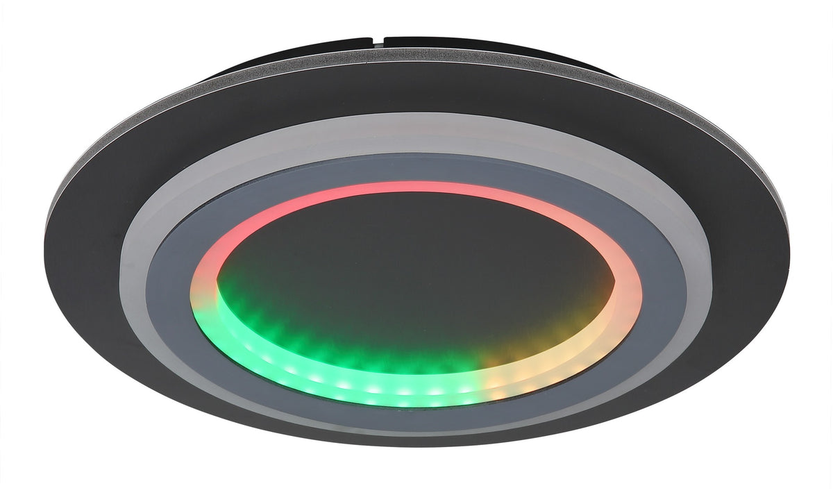 Elegantne must metalline LED 2 valgusega laelamp – pilt 9