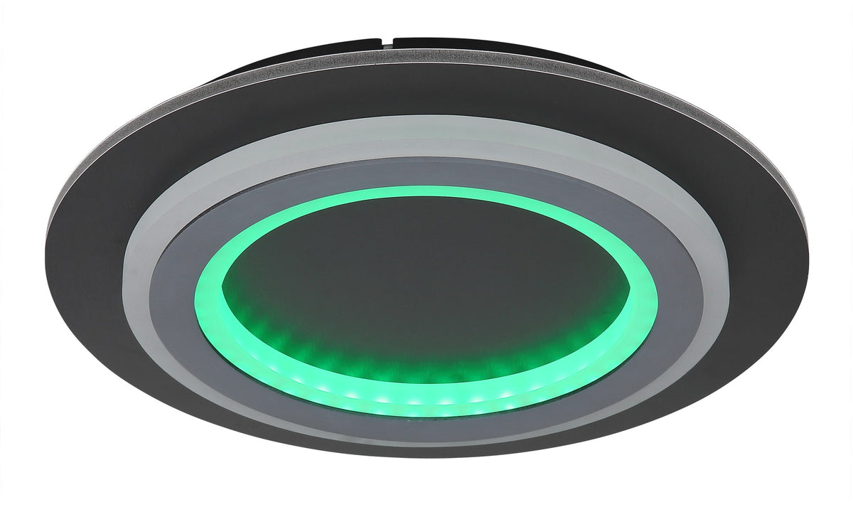 Elegantne must metalline LED 2 valgusega laelamp – pilt 6