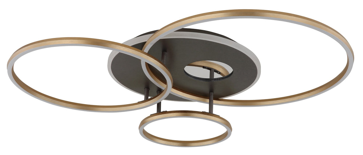 Lampada a soffitto LED in alluminio dorato caratteristico – immagine 1