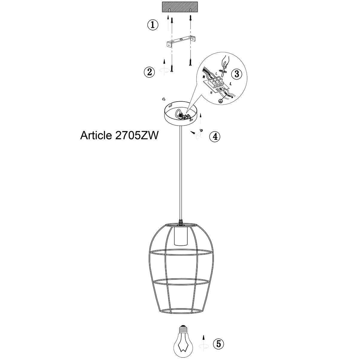 Mexlite Minimalics Black Metal Pendant Light – image 9
