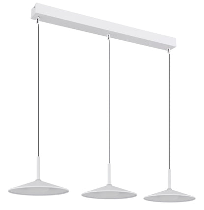 Grande lampada a sospensione in metallo bianco a LED – immagine 1