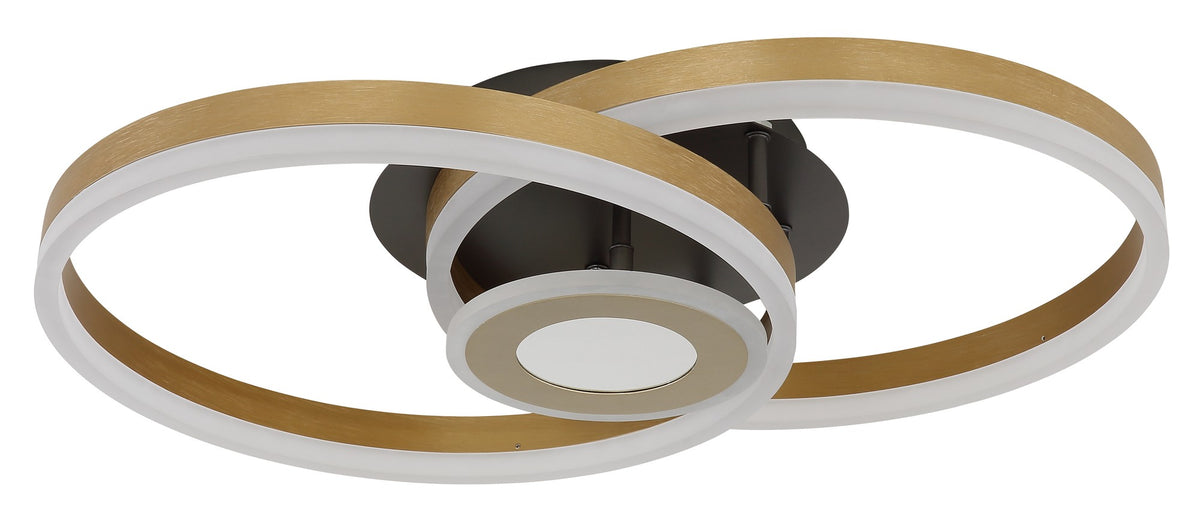 Luz de teto LED de alumínio preto de tamanho médio – imagem 1