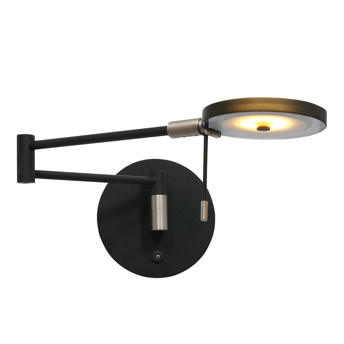 LED nástěnná lampa Steinhauer Turound, kouřové sklo