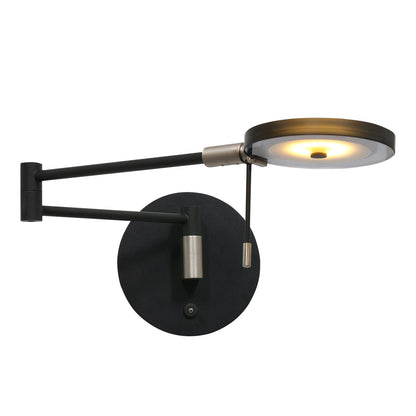 LED nástěnná lampa Steinhauer Turound, kouřové sklo