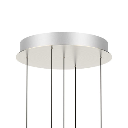 Lustre de 5 luzes em metal com vidro fumê e dim to warm Steinhauer Volari – imagem 6