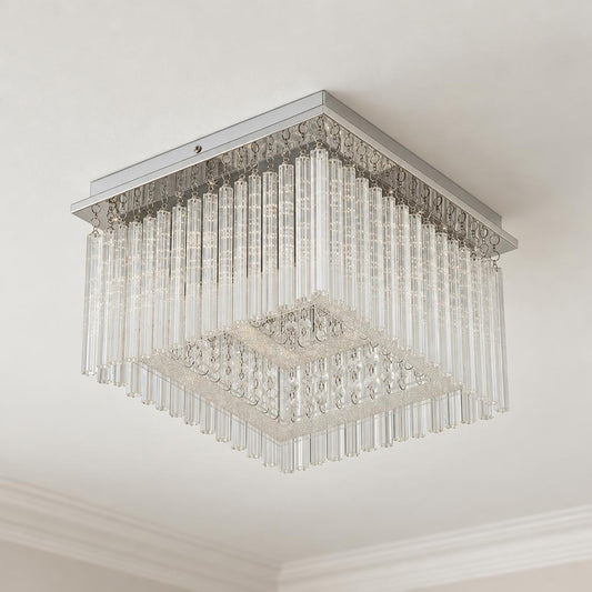 Obolg Vince plafondlamp chroom met glazen buizen – sfeerbeeld