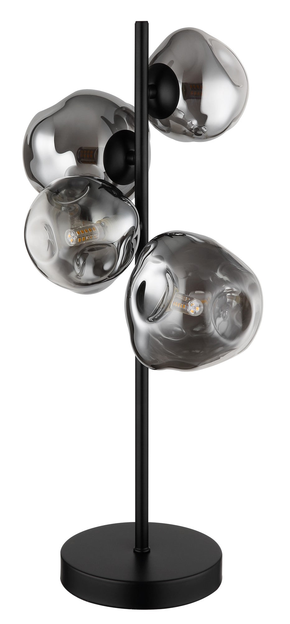 Luksuzna crna staklena stolna lampa – slika 1