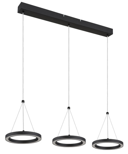 Lampa suspendată din metal negru elegant cu LED – imaginea 1