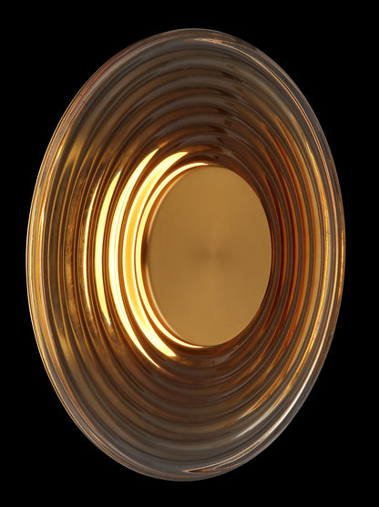 Lampada da parete LED in vetro color ottone affascinante – immagine 3