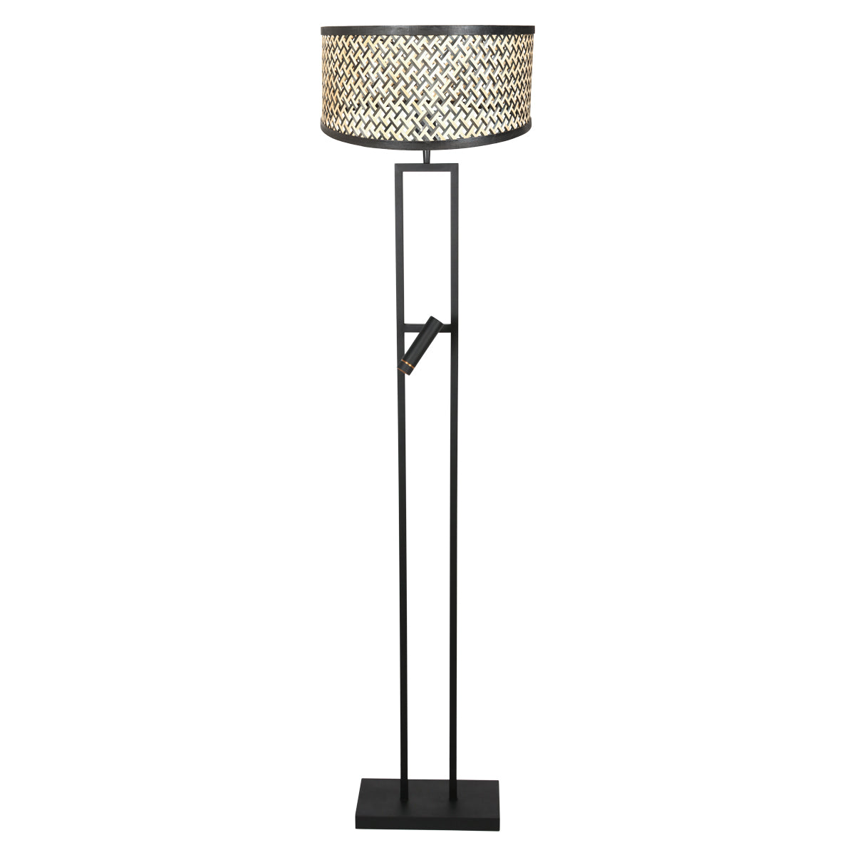 vloerlamp-met-zwart-beige-bamboe-kap-en-leeslicht-steinhauer-stang-main-image