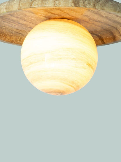 Grande lampada suspensa de travertino na cor areia It's About RoMi Tivoli – imagem 4