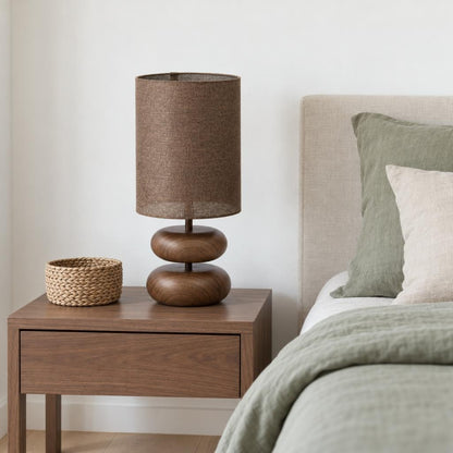 Light & Living Danialo Japandi tafellamp beige en bruin – sfeerbeeld