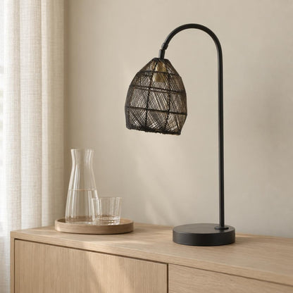 Black Metal Table Lamp Light & Living Meya – lifestyle image