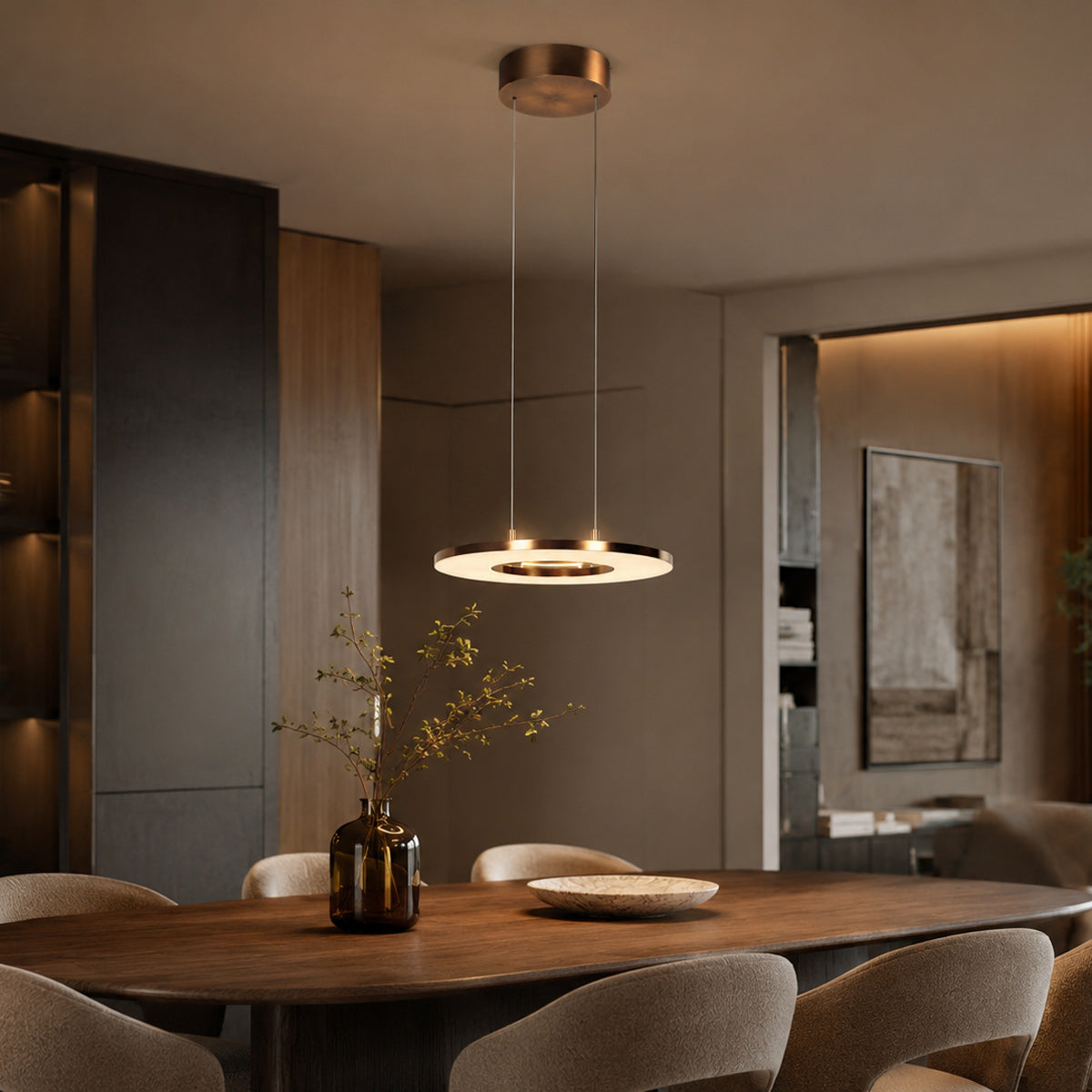 Steinhauer Exclusive Soleil hanglamp brons met draaibare ringen – afbeelding 2