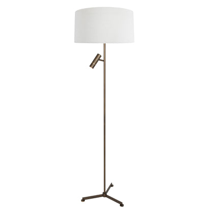 bronzen-3-poot-vloerlamp-met-wit-grof-linnen-en-leeslicht-steinhauer-stang-variant-image1