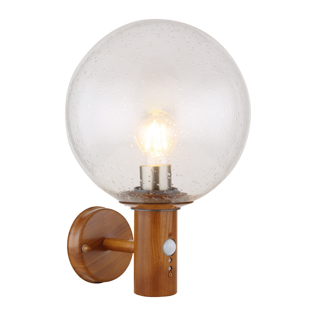 Lustre de parede exterior em vidro de cor madeira luxuosa