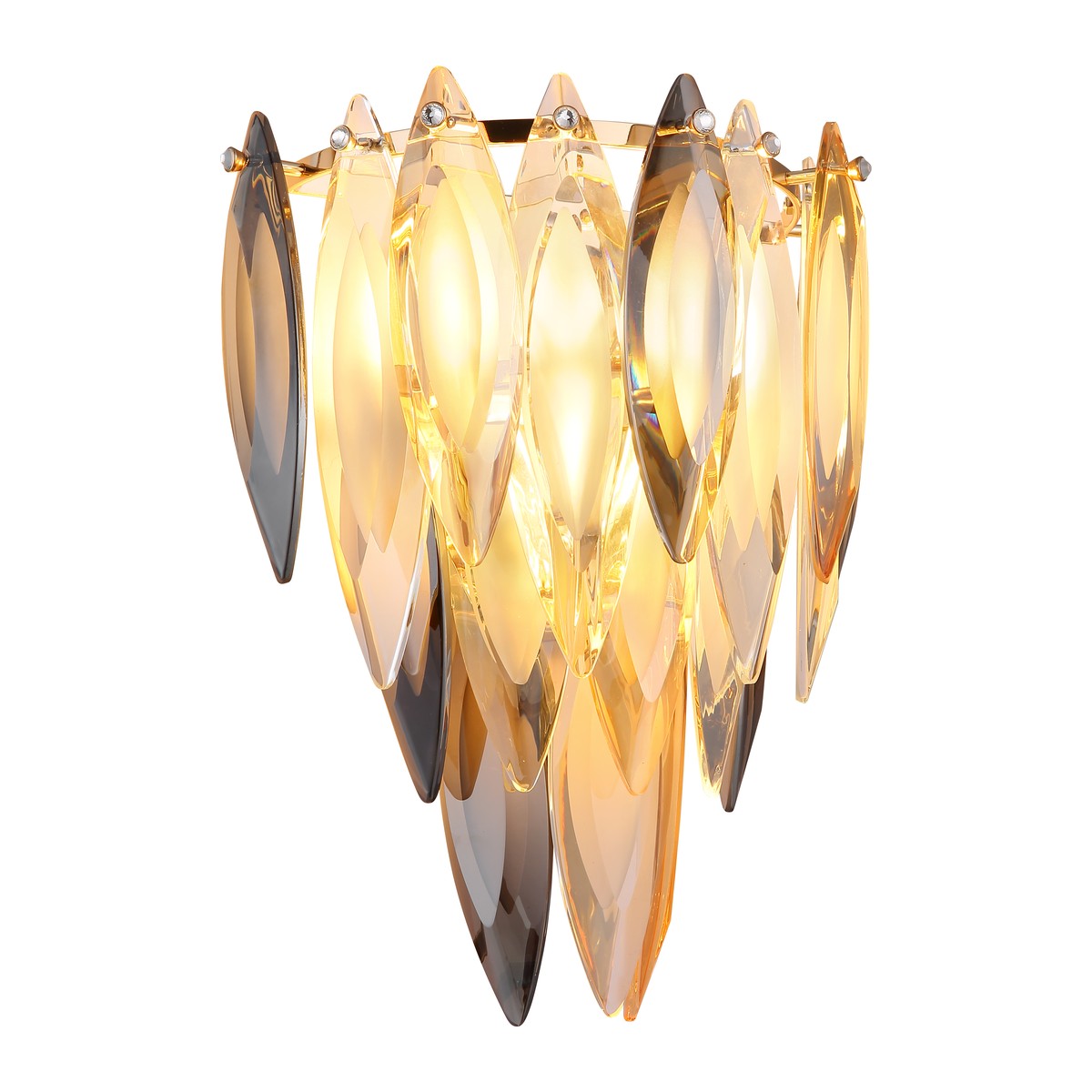 Aplique de cristal dourado acolhedor