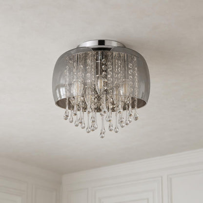 Obolg Kalla loftlampe i krom Ø35 cm – stemningsbillede