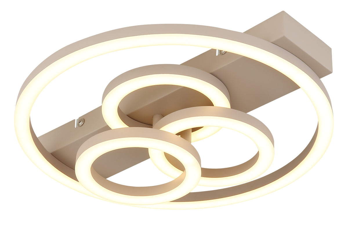 Luce a soffitto in metallo color sabbia con LED – immagine 5