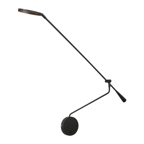Aplique de parede preto Steinhauer Soleil 2 com braço longo