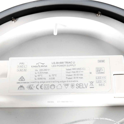 Черна LED плафониера Steinhauer Ringlux Ø30 см – изображение 12