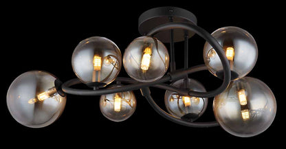 plafondlamp-zwart-gedraaide-7-amberglasbol-globo-tuberius-variant-image1