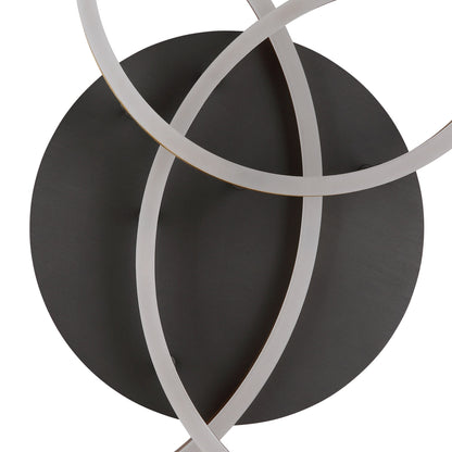 Grande lampada da soffitto LED in alluminio nero – immagine 3