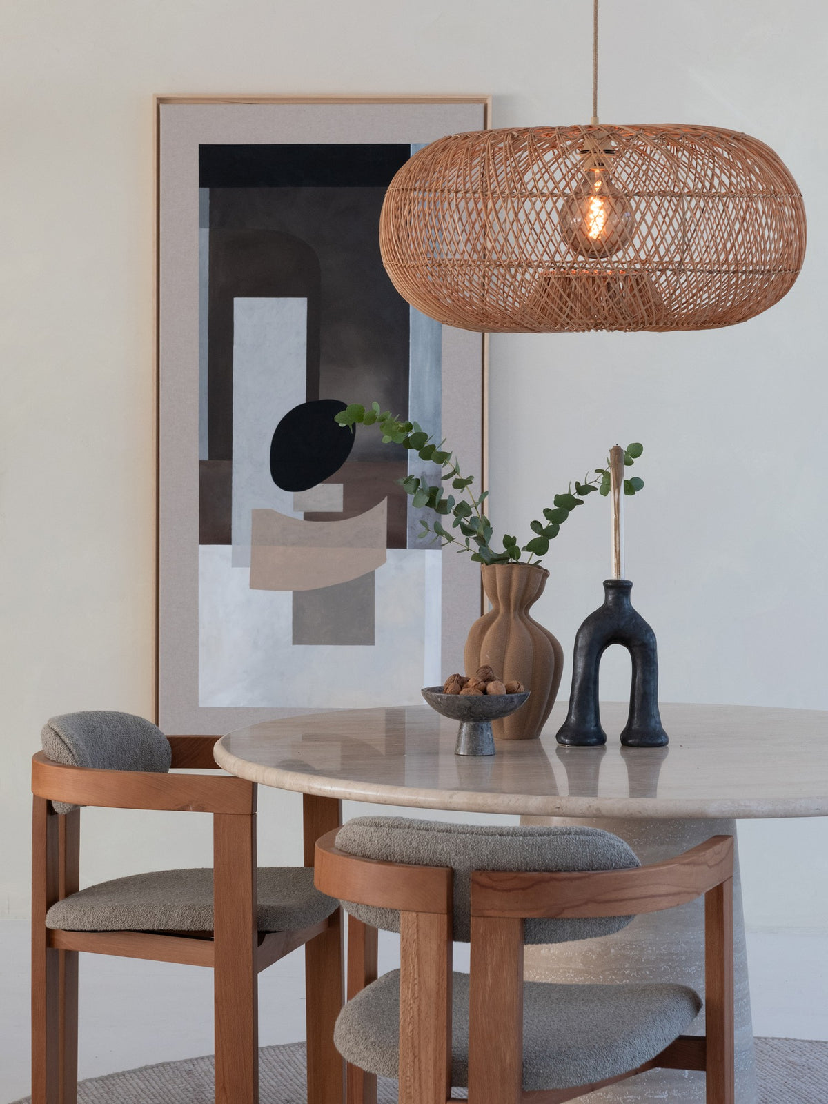 Grande lampada a sospensione in rattan color naturale GOOD&MOJO Arizona – immagine 1