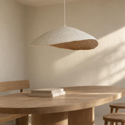 Dvobarvna papirnata viseča svetilka Light & Living Lonia – ambientalna fotografija