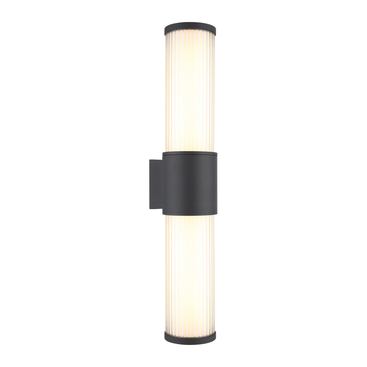 Grande lâmpada de parede exterior LED de alumínio na cor antracite