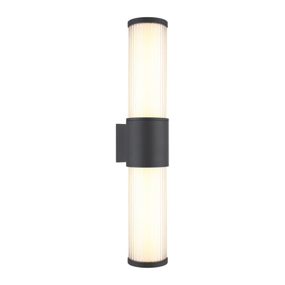 Grande lâmpada de parede exterior LED de alumínio na cor antracite
