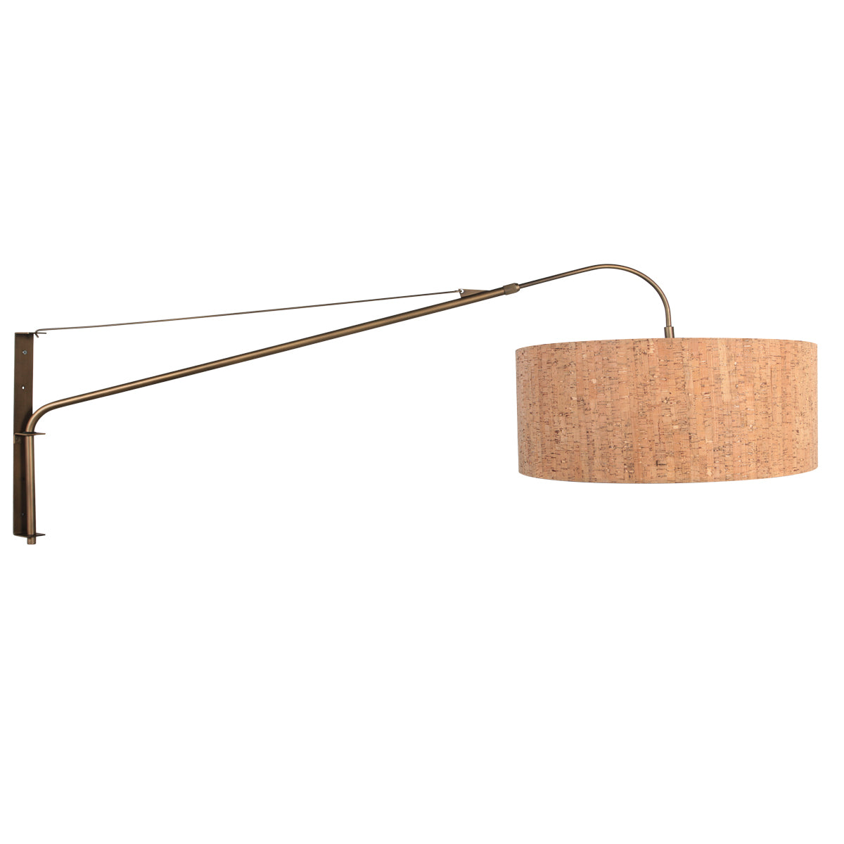 bronzen-wandlamp-met-beige-kurkstructuur-kap-steinhauer-elegant-classy-main-image