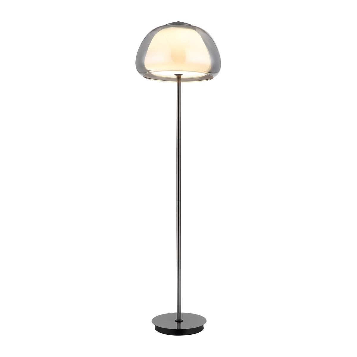Sottile lampada da terra LED in metallo gunmetal