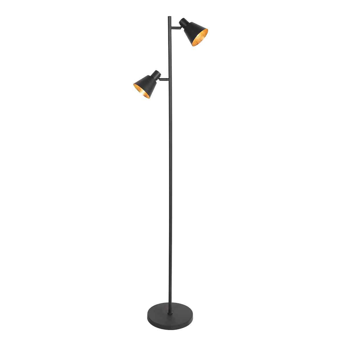 Black Retro Metal Floor Lamp Mexlite Oeroe