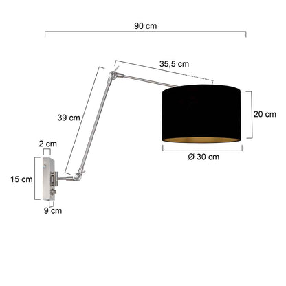 moderne-metalen-stoffen-wandlamp-steinhauer-prestige-chic-variant-image7