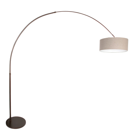cacao-booglamp-met-grijs-linnen-kap-steinhauer-sparkled-light-main-image