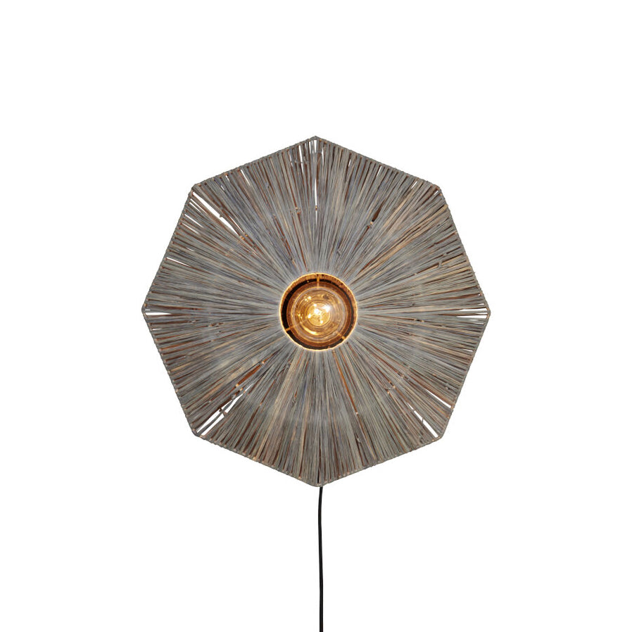 wandlamp-achthoek-grijs-raffia-good-mojo-panama-main-image