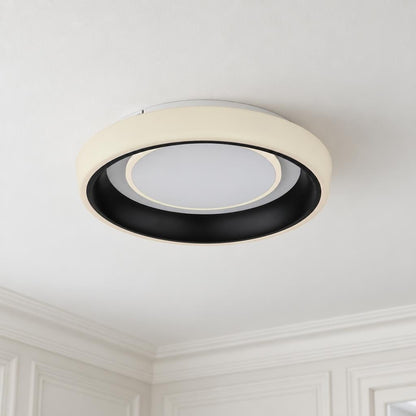 Czarna metalowa lampa sufitowa LED Globo Tabano – zdjęcie aranżacyjne
