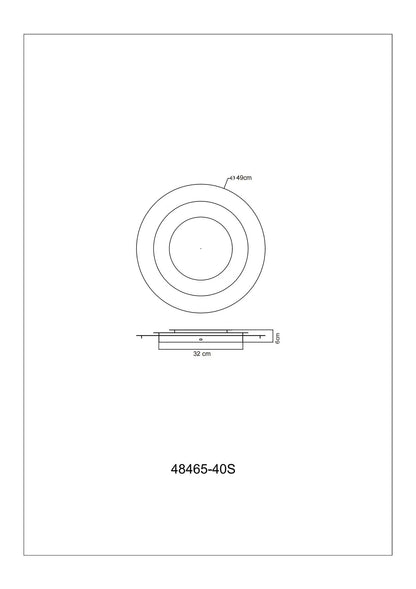 Lampada da soffitto LED metallica color argento grande – immagine 4