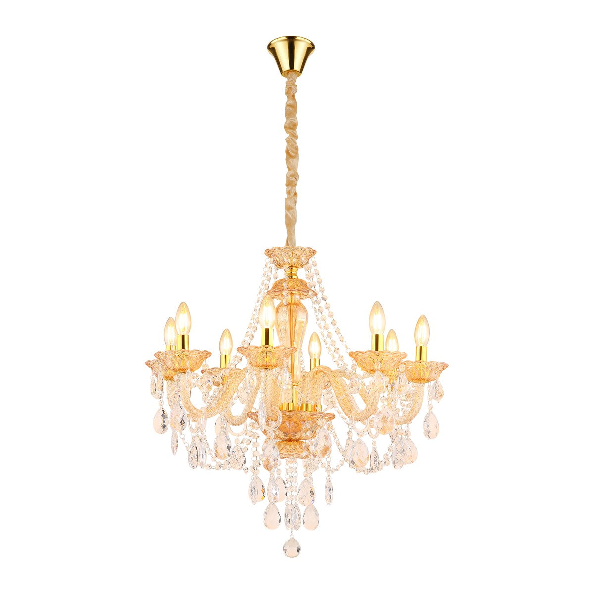 Lampadario in cristallo cromato d'atmosfera